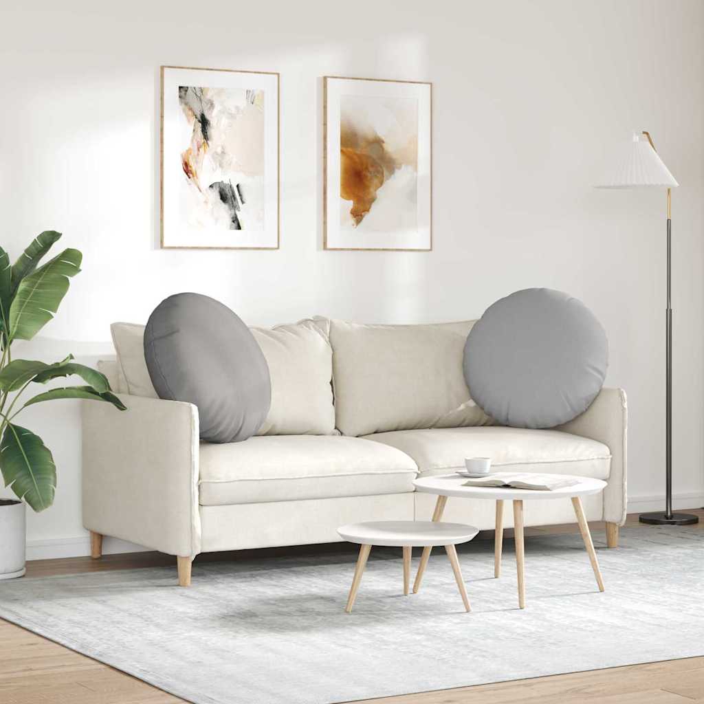 Sædepuder 2 pcs Skygrå Ø60 x 21 cm Stof