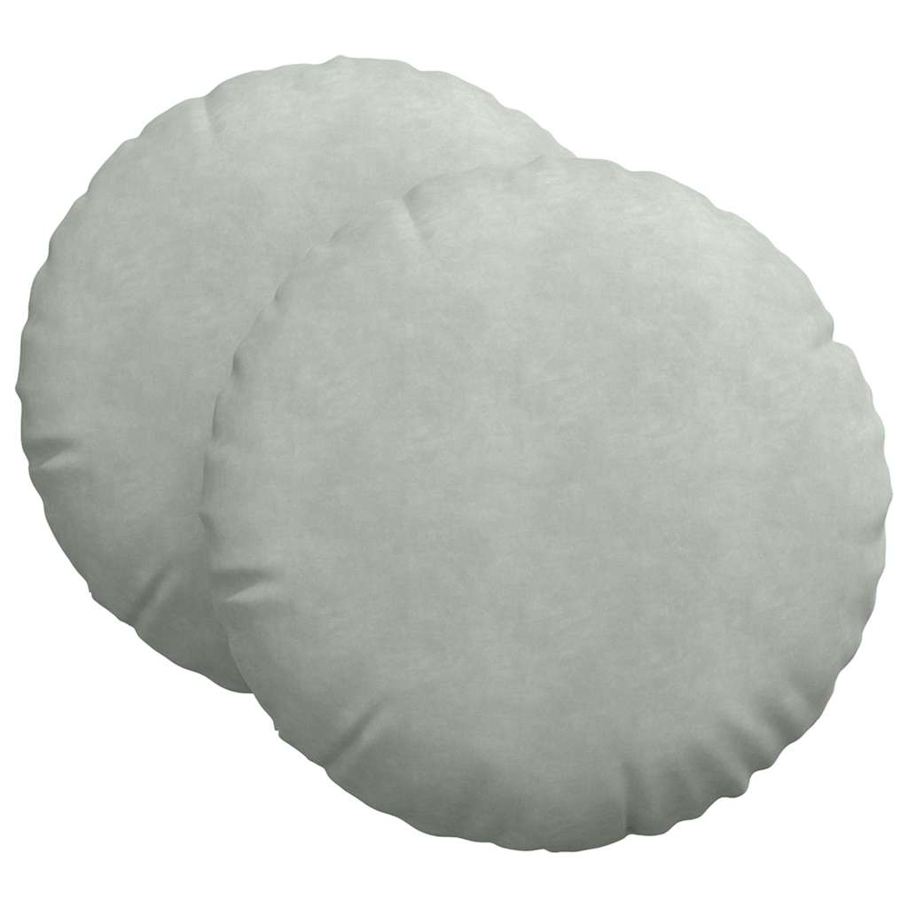 Sædepuder 2 pcs Lysegrå Ø60 x 21 cm Fløjl