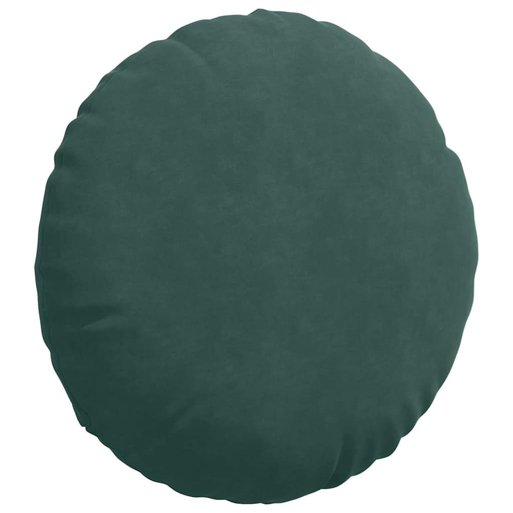 Sædepuder 2 pcs Mørkegrøn Ø60 x 21 cm Fløjl
