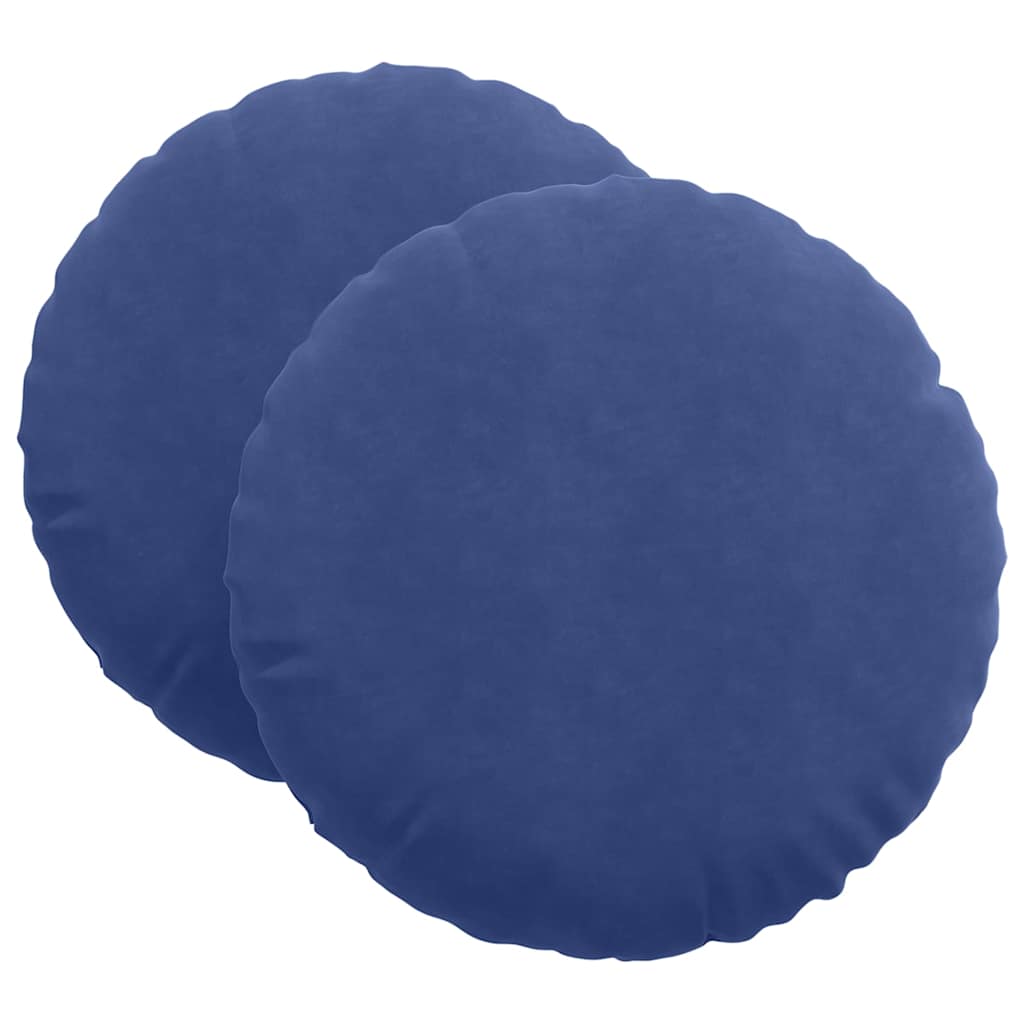Sædepuder 2 pcs Politi blå Ø60 x 21 cm Fløjl