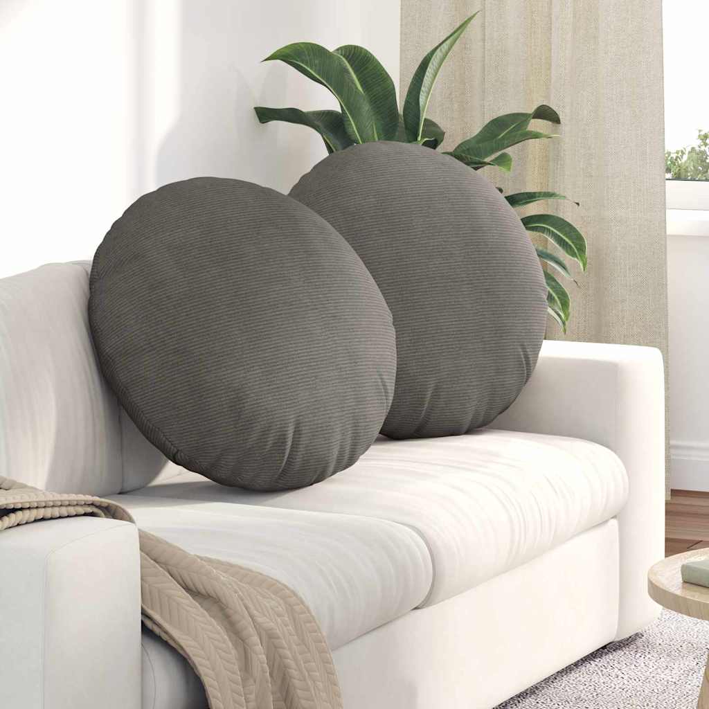 Sædepuder 2 pcs Lysegrå Ø60 x 21 cm Velourstof