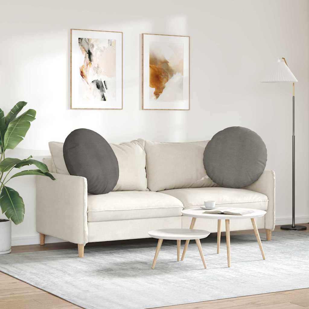 Sædepuder 2 pcs Lysegrå Ø60 x 21 cm Velourstof