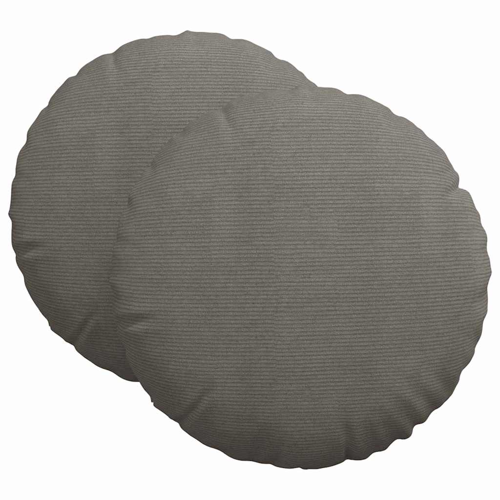 Sædepuder 2 pcs Lysegrå Ø60 x 21 cm Velourstof