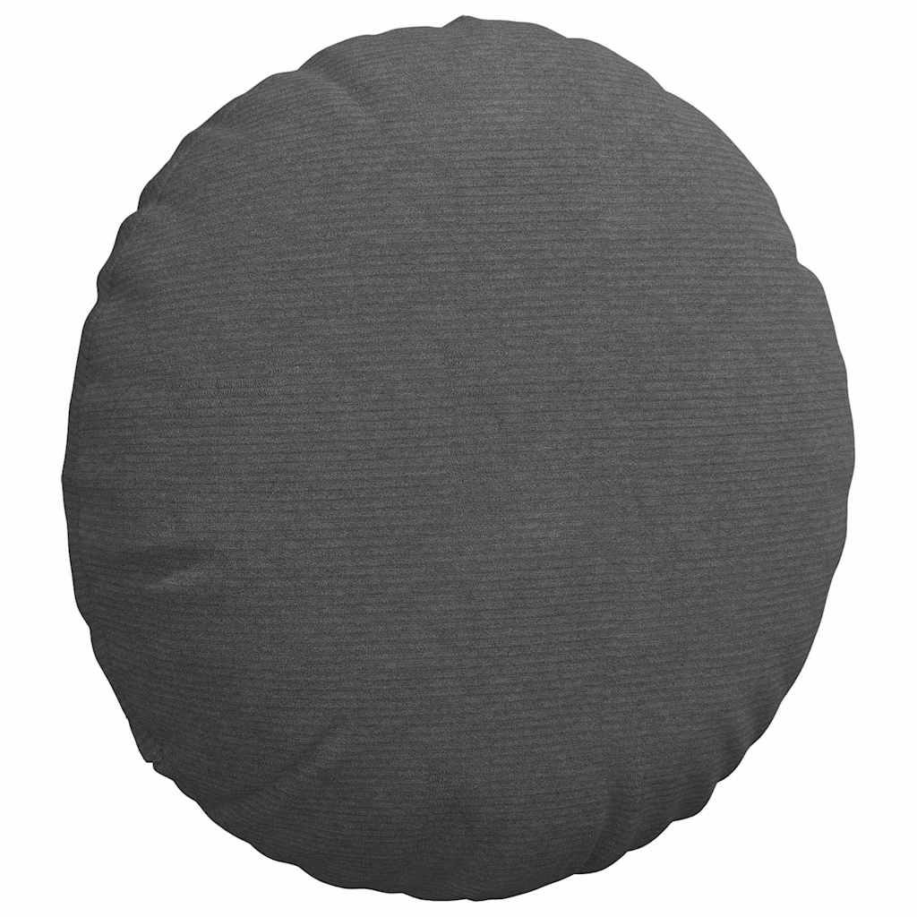 Sædepuder 2 pcs Mørkegrå Ø60 x 21 cm Velourstof