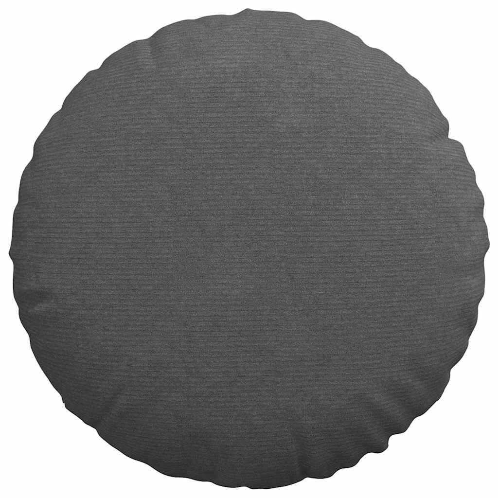 Sædepuder 2 pcs Mørkegrå Ø60 x 21 cm Velourstof