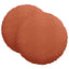 Sædepuder 2 pcs Rød orange Ø60 x 21 cm Velourstof