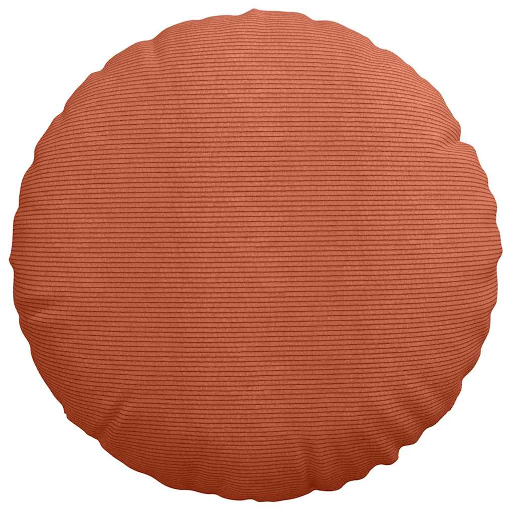 Sædepuder 2 pcs Rød orange Ø60 x 21 cm Velourstof