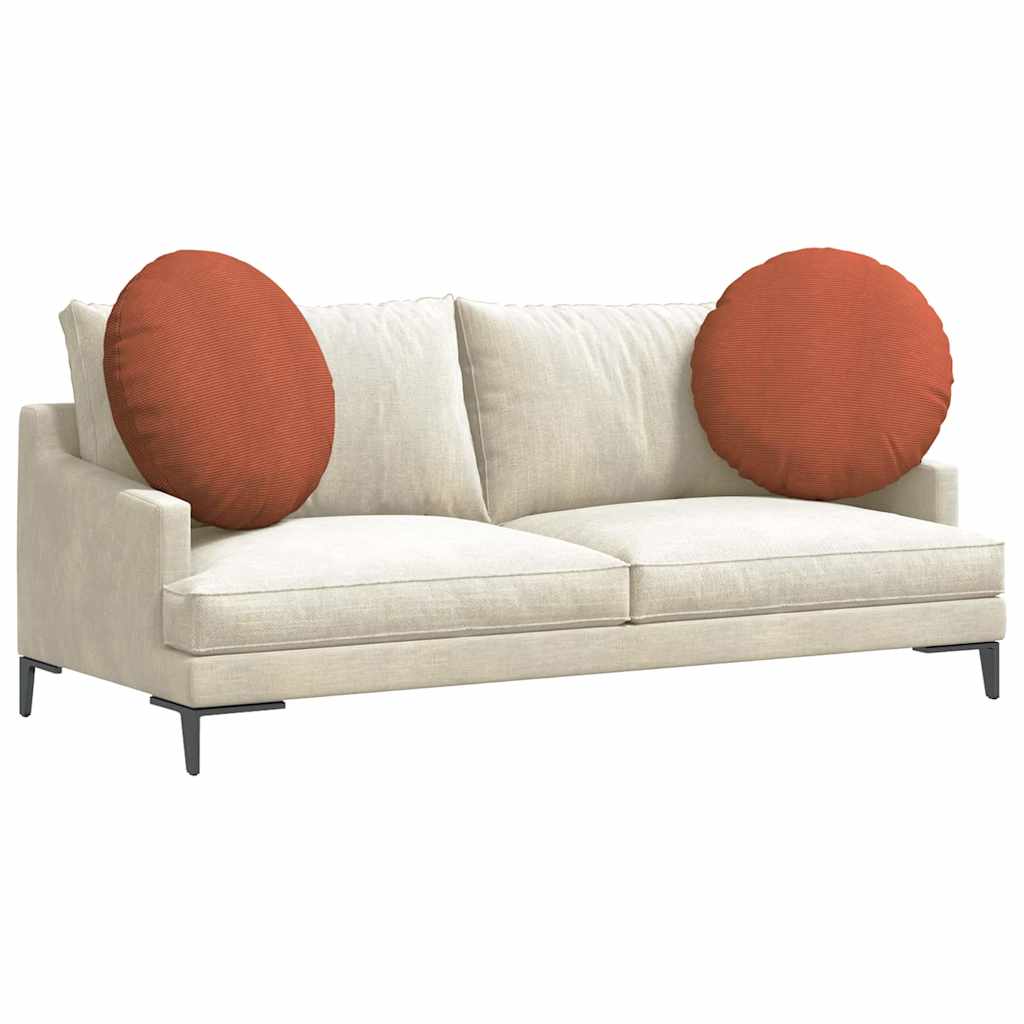 Sædepuder 2 pcs Rød orange Ø60 x 21 cm Velourstof