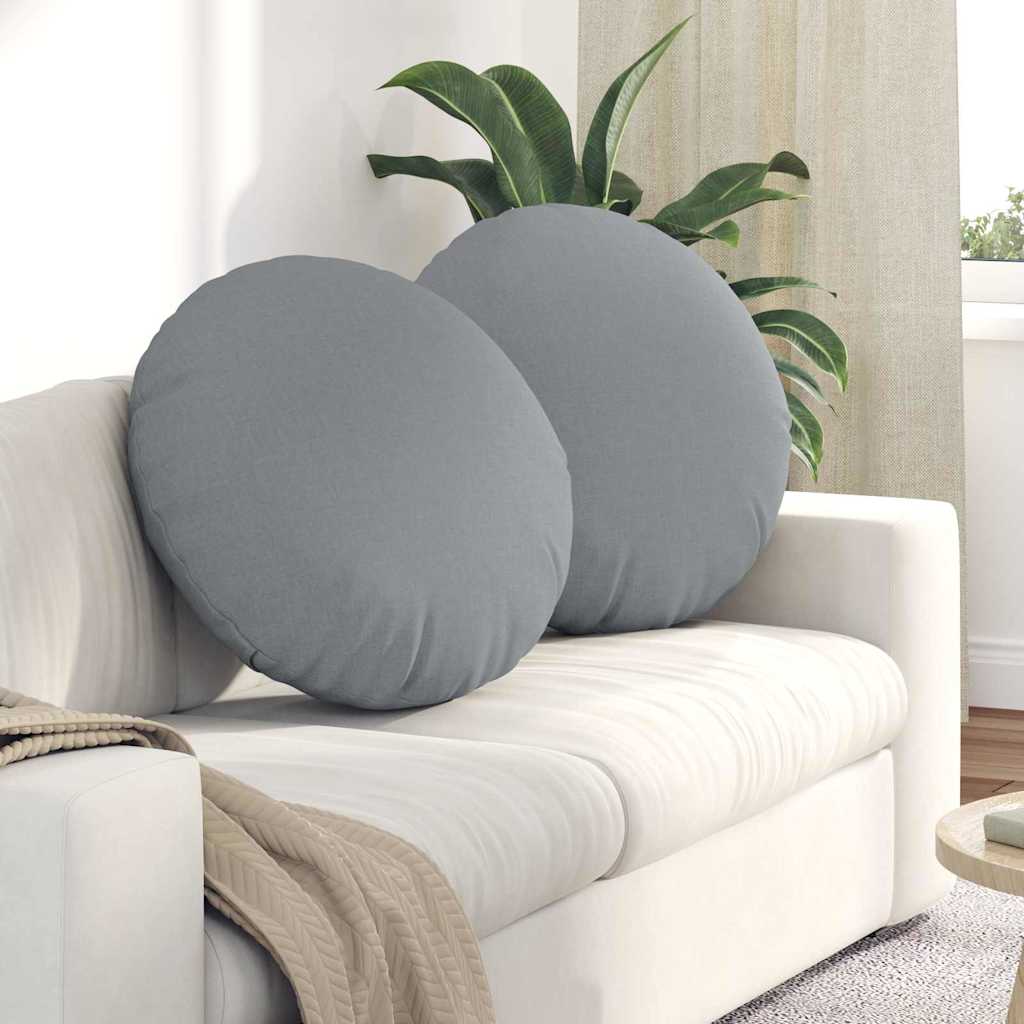 Sædepuder 2 pcs Lysegrå Ø80 x 29 cm Stof