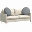 Sædepuder 2 pcs Lysegrå Ø80 x 29 cm Stof