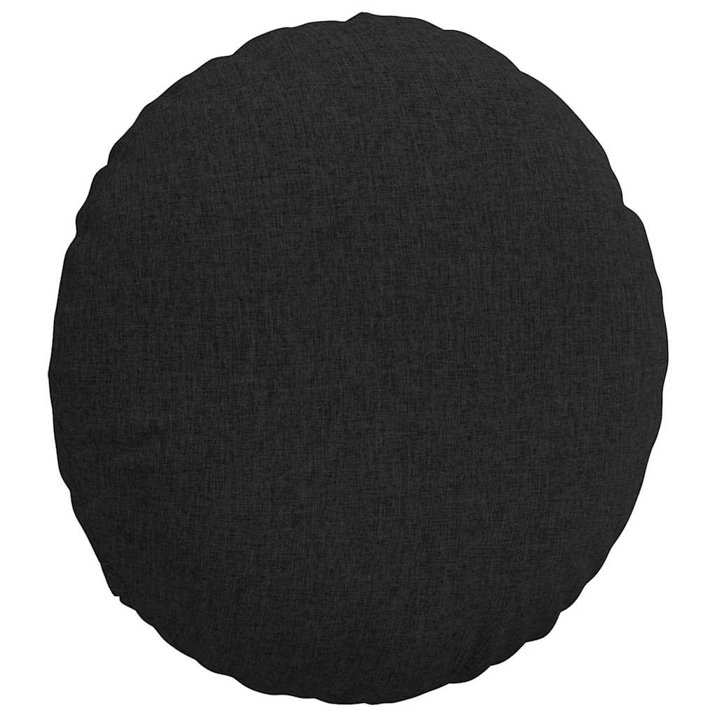 Sædepuder 2 pcs Sort Ø80 x 29 cm Stof