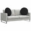 Sædepuder 2 pcs Sort Ø80 x 29 cm Stof