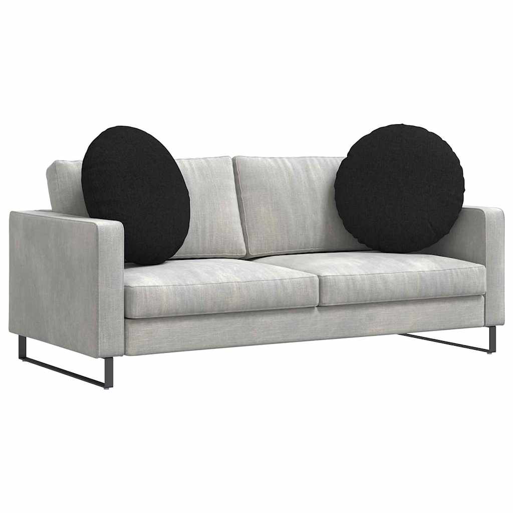 Sædepuder 2 pcs Sort Ø80 x 29 cm Stof