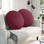 Sædepuder 2 pcs Vinrød Ø80 x 29 cm Stof