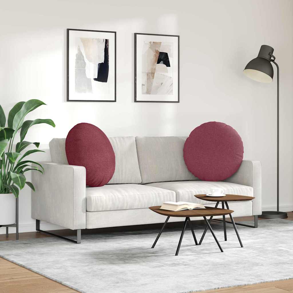 Sædepuder 2 pcs Vinrød Ø80 x 29 cm Stof