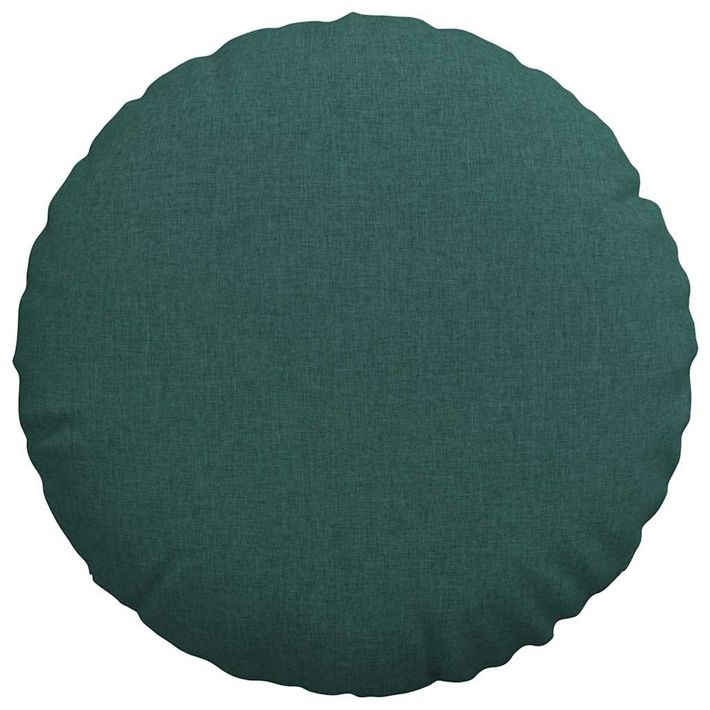 Sædepuder 2 pcs Mørkegrøn Ø80 x 29 cm Stof