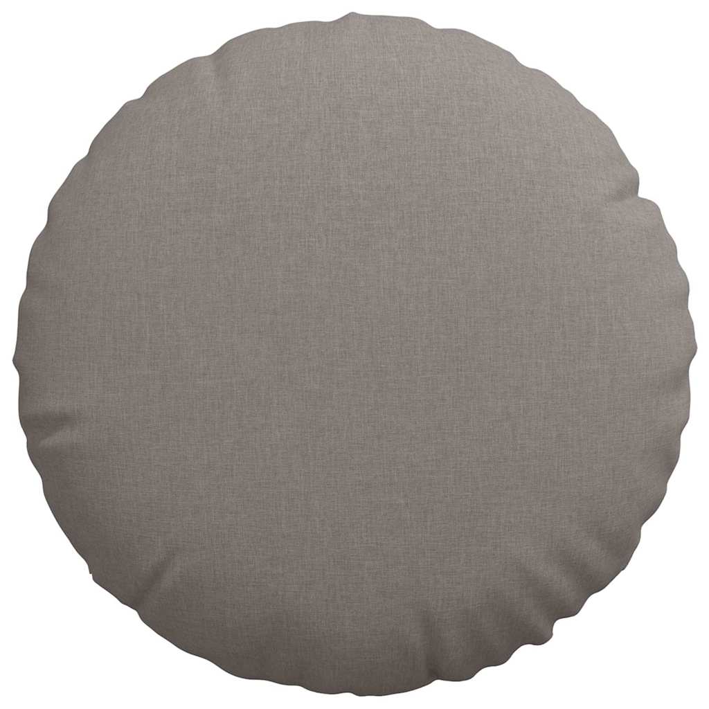 Sædepuder 2 pcs Gråbrun Ø80 x 29 cm Stof