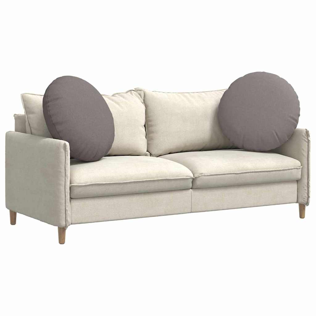 Sædepuder 2 pcs Gråbrun Ø80 x 29 cm Stof
