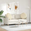 Sædepuder 2 pcs Creme Ø80 x 29 cm Stof
