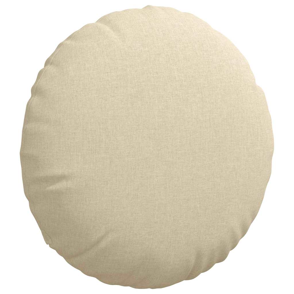Sædepuder 2 pcs Creme Ø80 x 29 cm Stof