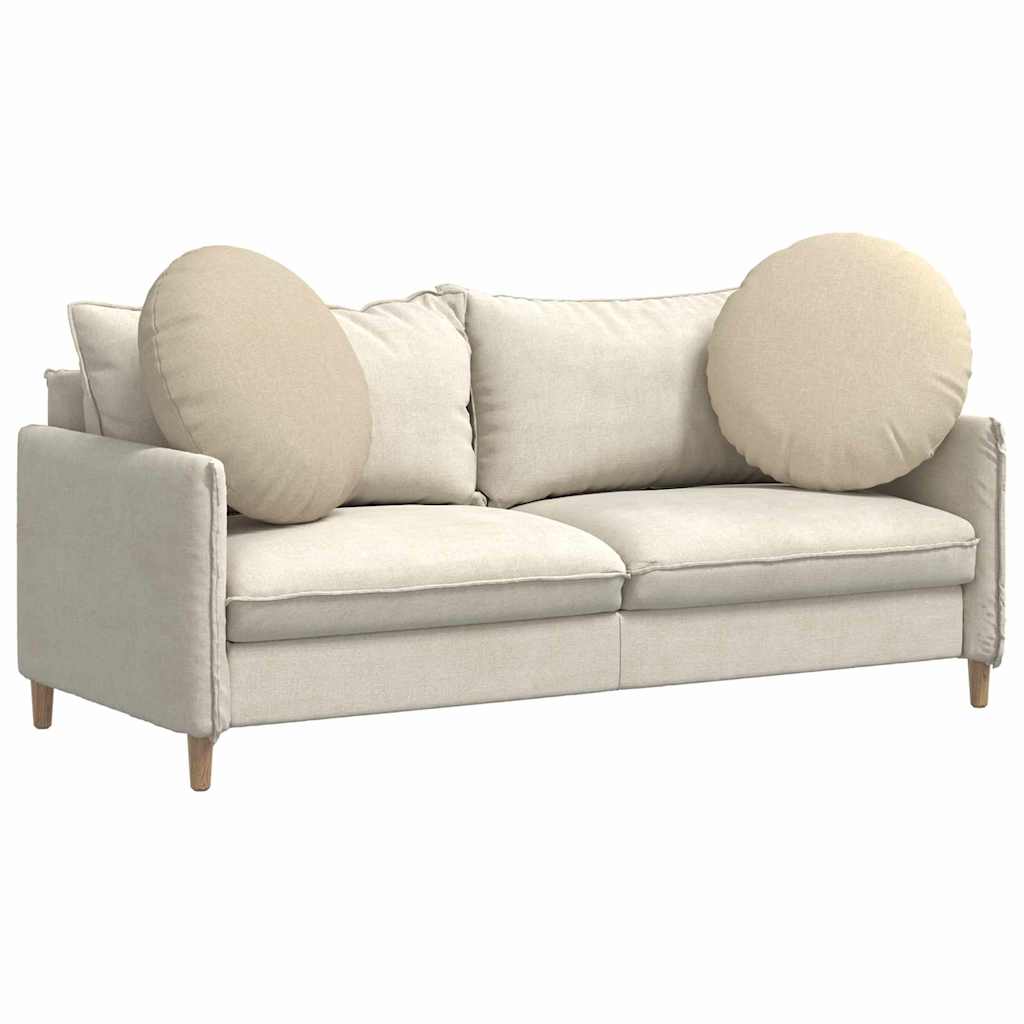 Sædepuder 2 pcs Creme Ø80 x 29 cm Stof