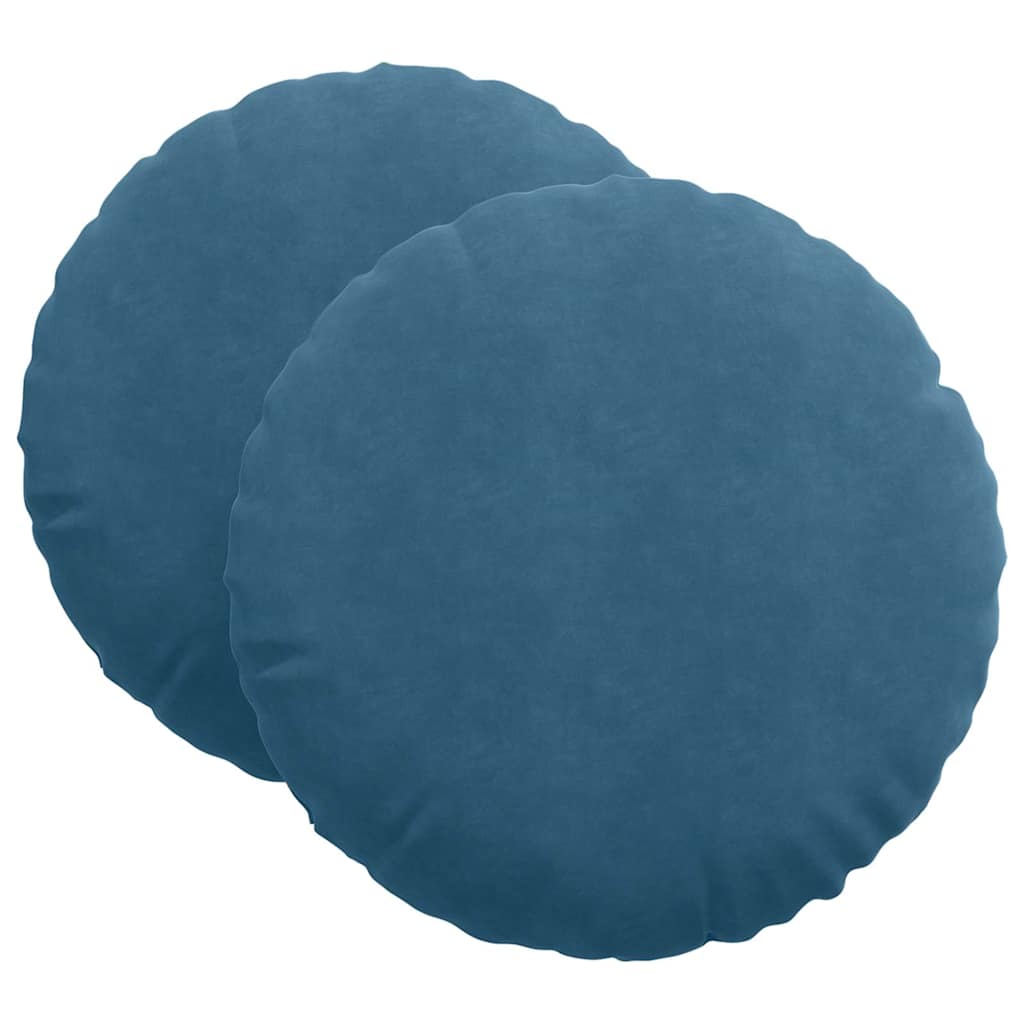 Sædepuder 2 pcs Blå Ø 80 x 29 cm Fløjl
