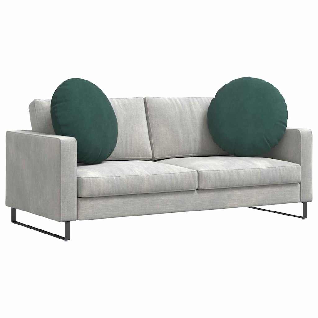 Sædepuder 2 pcs Mørkegrøn Ø 80 x 29 cm Fløjl