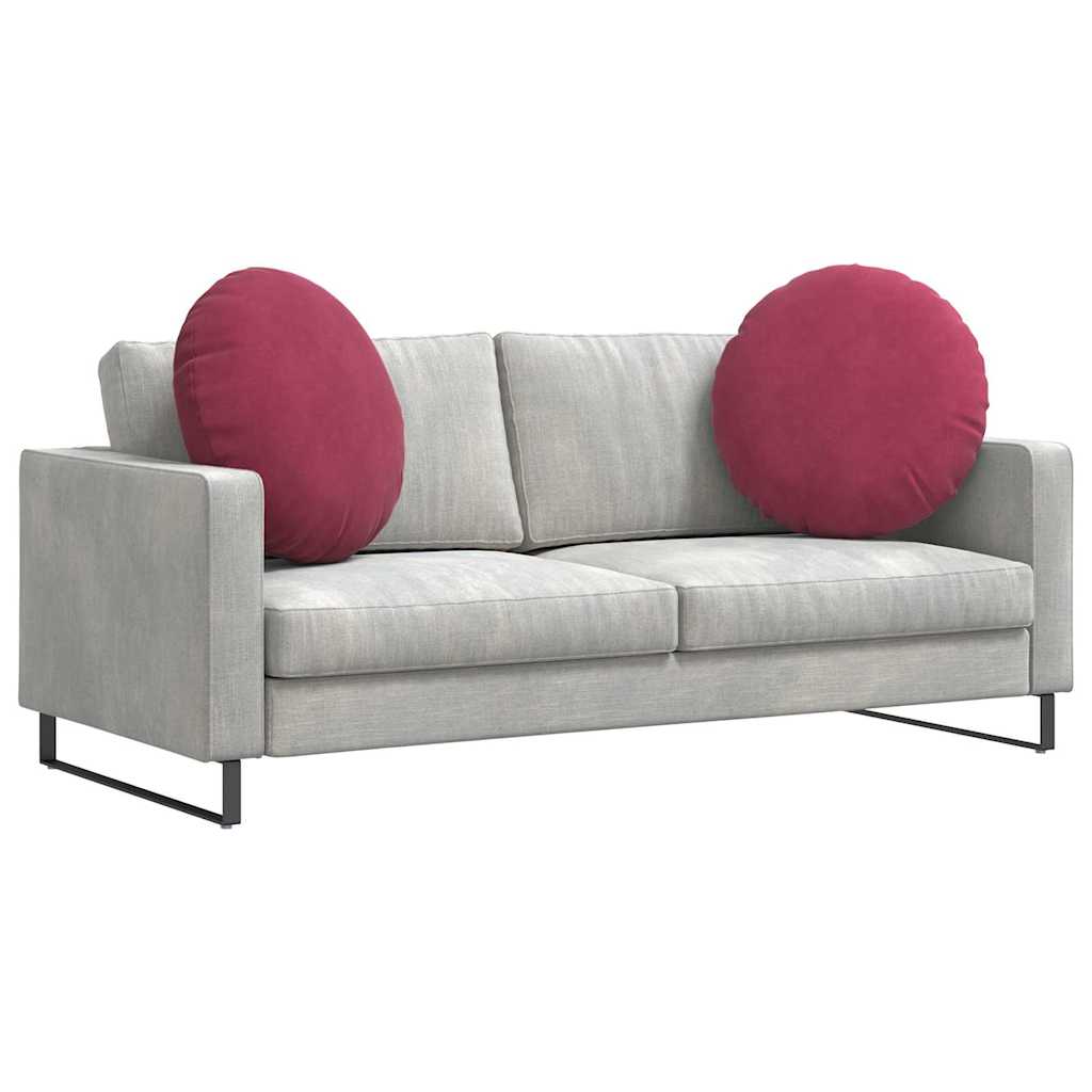 Sædepuder 2 pcs Vinrød Ø 80 x 29 cm Fløjl