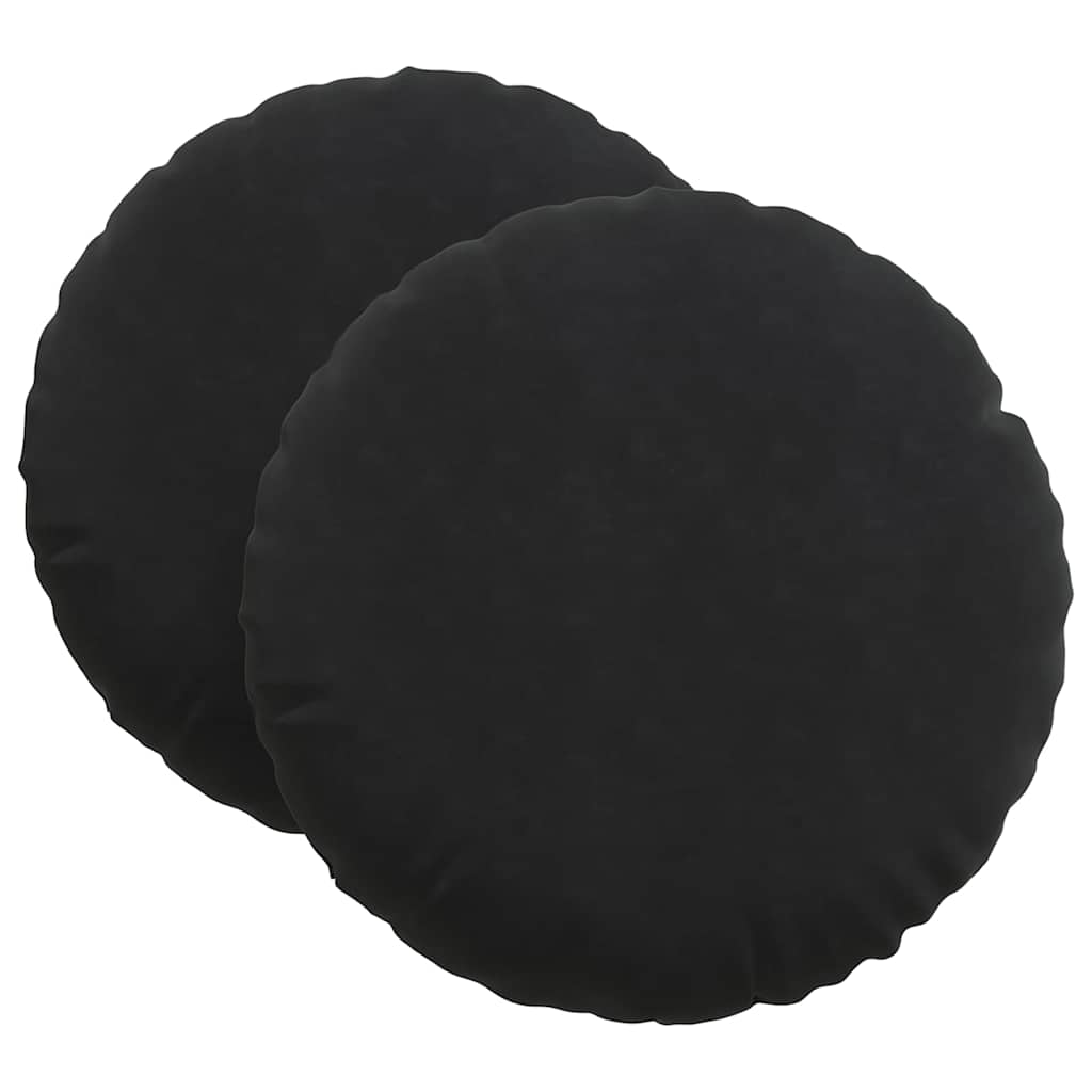 Sædepuder 2 pcs Sort Ø 80 x 29 cm Fløjl
