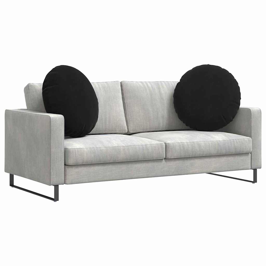 Sædepuder 2 pcs Sort Ø 80 x 29 cm Fløjl