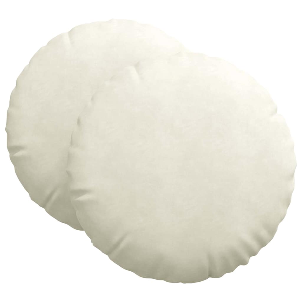 Sædepuder 2 pcs Creme Ø 80 x 29 cm Fløjl