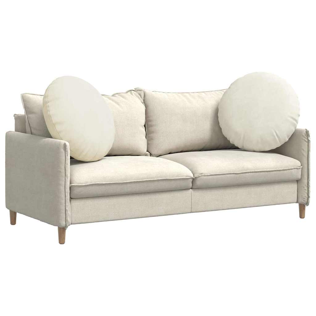 Sædepuder 2 pcs Creme Ø 80 x 29 cm Fløjl