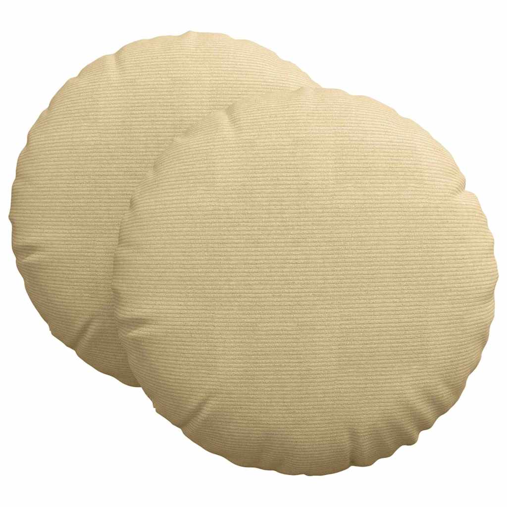 Sædepuder 2 pcs Grågrøn Ø 80 cm Velourstof