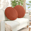 Sædepuder 2 pcs Rød orange Ø 80 cm Velourstof
