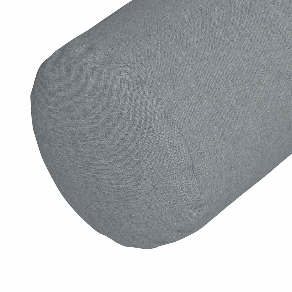 Bolsterpuder 2 pcs Lysegrå Ø 15 x 40 cm Stof