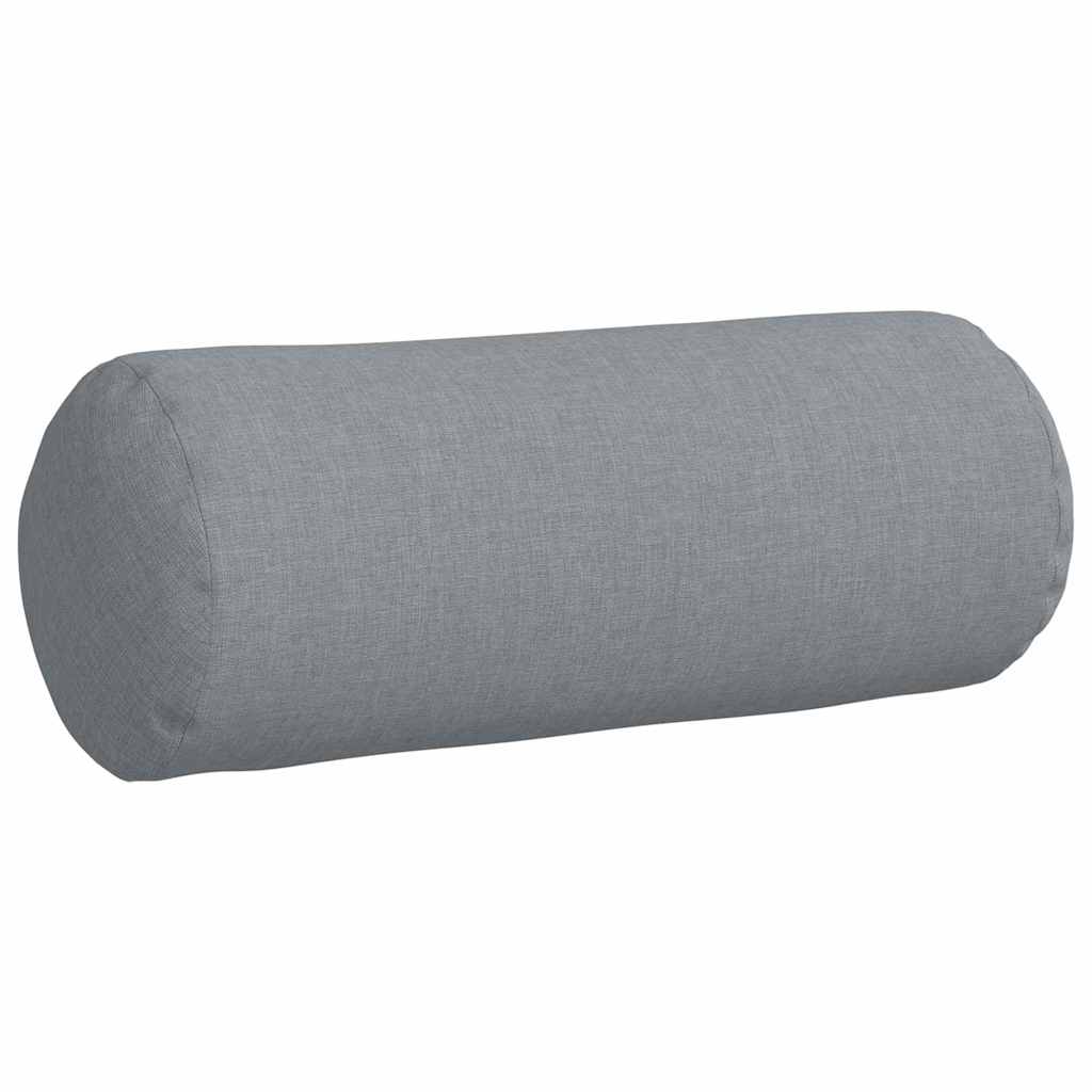 Bolsterpuder 2 pcs Lysegrå Ø 15 x 40 cm Stof