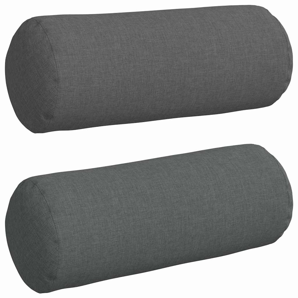 Bolsterpuder 2 pcs Mørkegrå Ø 15 x 40 cm Stof