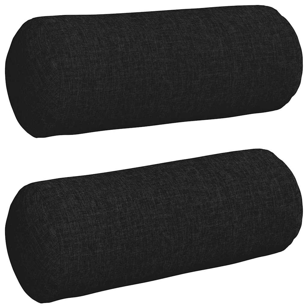 Bolsterpuder 2 pcs Sort Ø 15 x 40 cm Stof