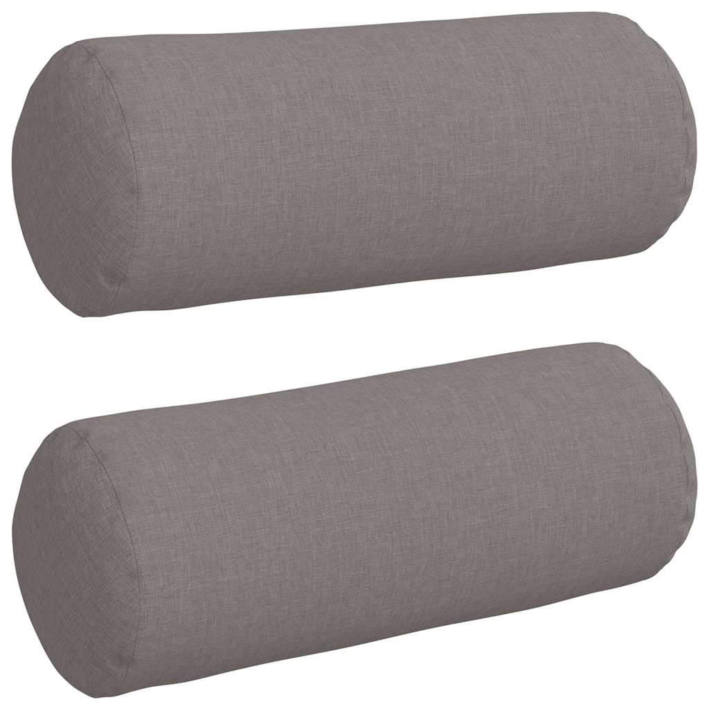 Bolsterpuder 2 pcs Gråbrun Ø 15 x 40 cm Stof