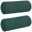 Bolsterpuder 2 pcs Mørkegrøn Ø 15 x 40 cm Velourstof