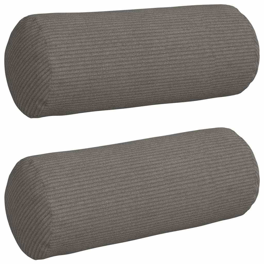 Bolsterpuder 2 pcs Lysegrå Ø 15 x 40 cm Velourstof