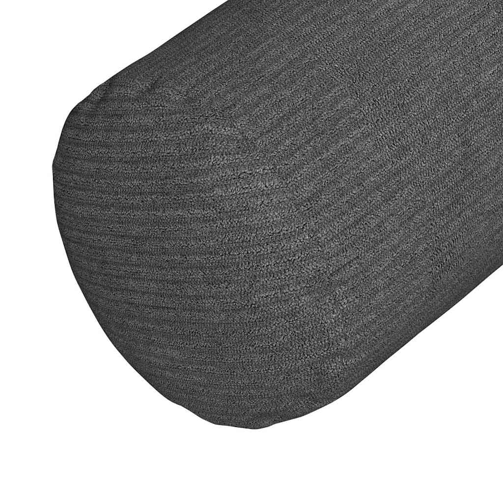 Bolsterpuder 2 pcs Mørkegrå Ø 15 x 40 cm Velourstof