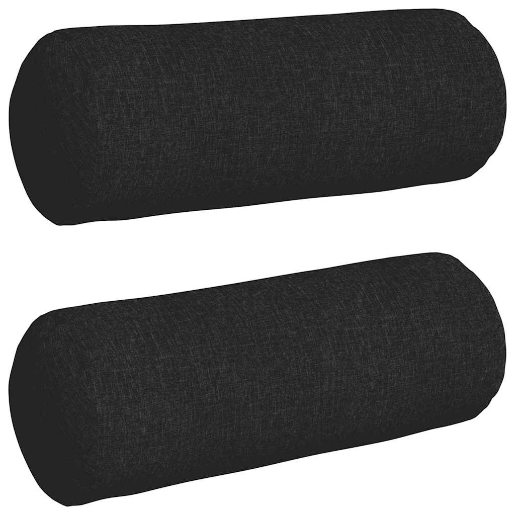 Bolsterpuder 2 pcs Sort Ø 25 x 70 cm Stof