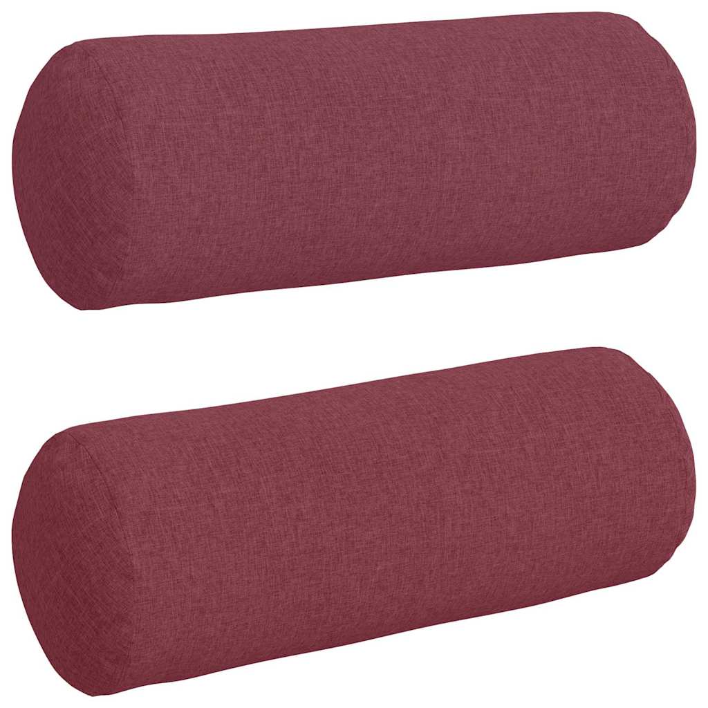 Bolsterpuder 2 pcs Vinrød Ø 25 x 70 cm Stof