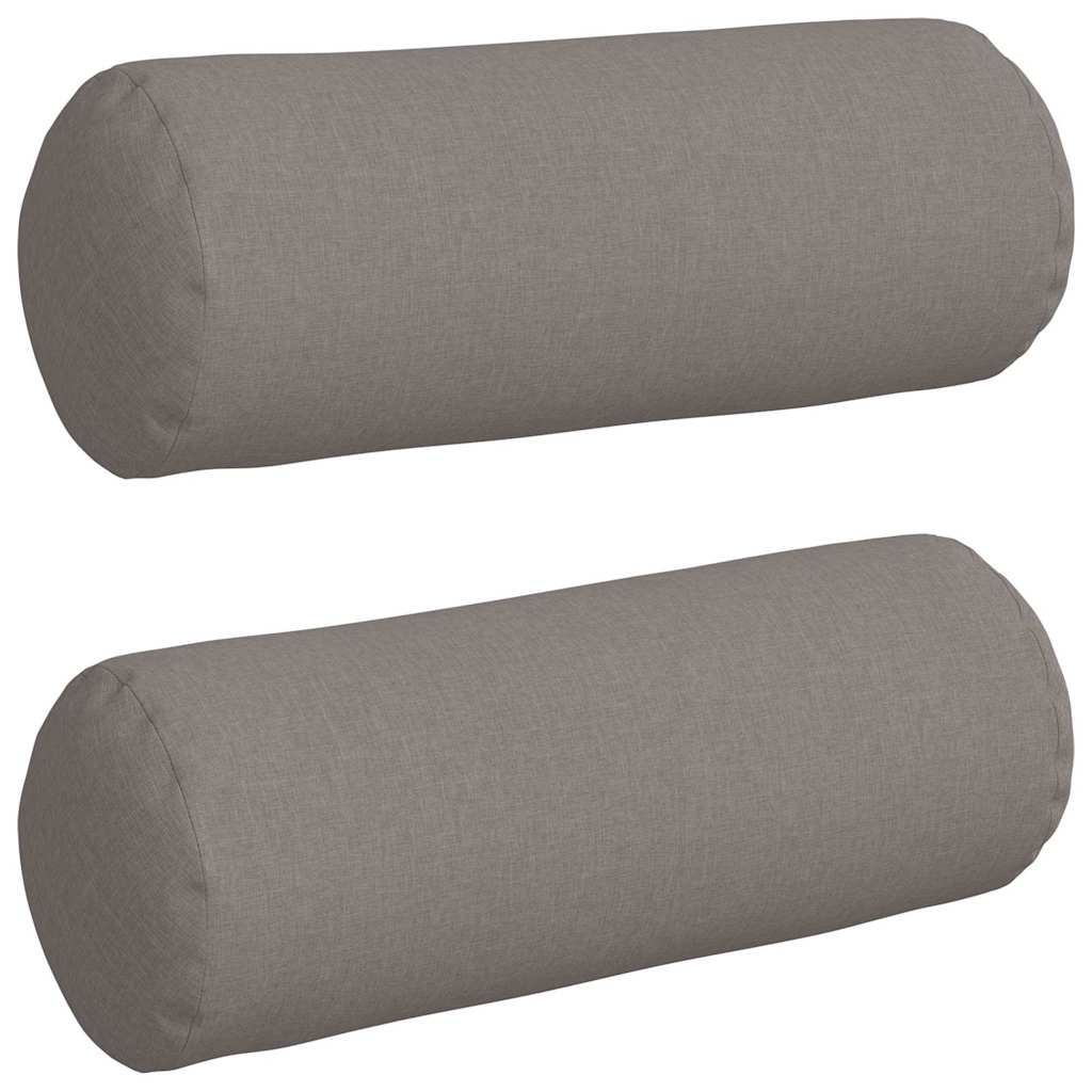 Bolsterpuder 2 pcs Gråbrun Ø 25 x 70 cm Stof
