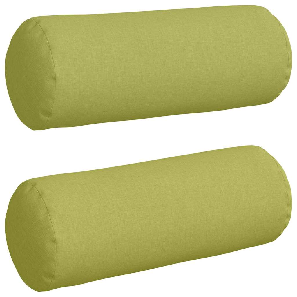 Bolsterpuder 2 pcs Lys grøn Ø 25 x 70 cm Stof
