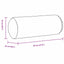 Bolsterpuder 2 pcs Rød Ø 25 x 70 cm Stof