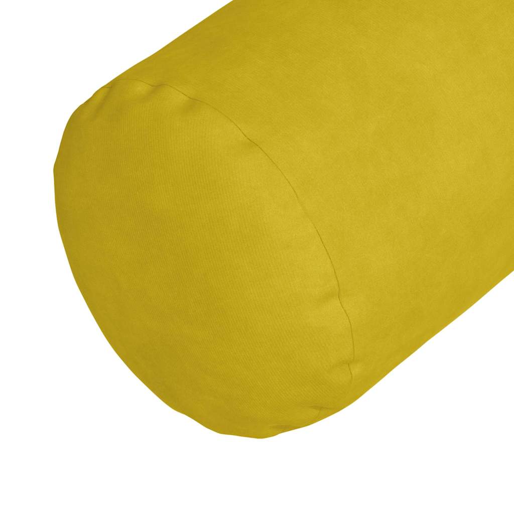 Bolsterpuder 2 pcs Gul Ø 25 x 70 cm Velourstof