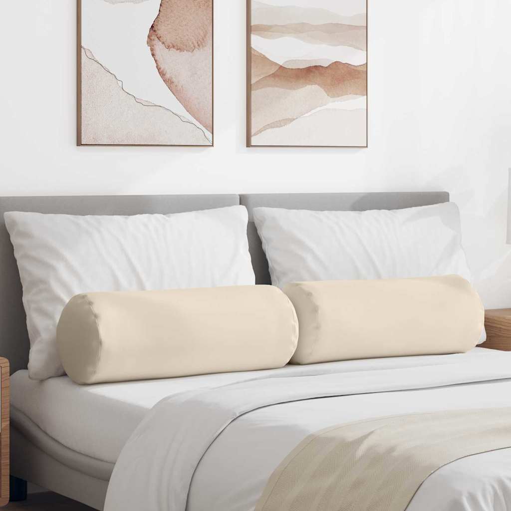 Bolsterpuder 2 pcs Beige Ø 25 x 70 cm Mikrofiberstof