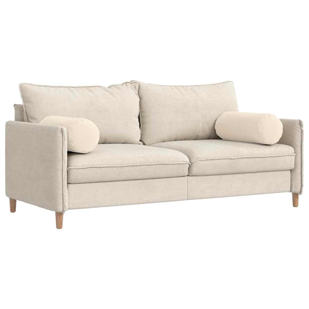 Bolsterpuder 2 pcs Beige Ø 25 x 70 cm Mikrofiberstof